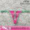 Polyester & spandex fitness women panties intimate lady Anti-Bacterial underwear charming sexy lady open Thong