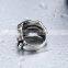 mens Silver Black vintage Skull Hand Bone Gothic 316Lstainless steel ring band