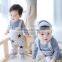 2016 fashion Baby Clothes Kids Girls Boys Clothing Sets long Sleeve T-Shirt+Suspender Trousers Overalls Suits baby
