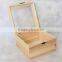 Customized high gloss wooden tea box with glass lid