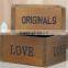 wooden box with letter Love,antique wood box,YuGuang wood craft