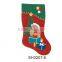 18" Non-woven christmas stocking with lovely animal design