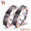 single stone ring designs Tungsten carbide Ring rose gold Plated carbon fiber zircon wedding rings jewelry gold for men women
