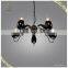 2015 Black Elbow Metal Tobacco Pipe Chandelier Pendant Light, Modern Hanging Lighting