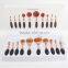 High Quality New arrive Oval tooth brush design makeup brush,10pcs Oval brush set