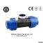 compression fitting female thread plastic pipe fittings tee PN10 male tee 20x1/2"mm/pp compression fittings for irrigation