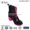 Ladies High Heel Rain Boots, Womens PVC Boots, Shoe Lace PVC Rain Boots