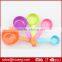 Set of 5pcs food grade plastic colorful measuring cup 30ml 60ml 80ml 125ml 250ml