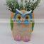 Popular Modern Craft Polyresin Owls Flowerpot Finely Artistic Design Unique Fancy Garden Decoration