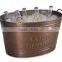 Oval Large Galvanized Ice Bucket