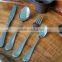 Long handle durable rust proof 410 stainless steel table flatware
