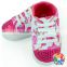 Hot Pink Color Best Selling Factory Price For Beautiful Baby Shoes Floral Pattern Baby Girl Shoes Baby First Step Shoes