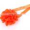 Wholesale Satin Ribbon Roses Flower Baby Hair Bows With Elastic Headband