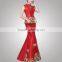 2017 Oem Garment Ladies Formal Wears Clothing Designers Red And White Wedding Dress Direct Manufacturer