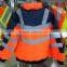 high visibility orange security reflective jacket with pocket