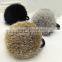 CX-E-12 Genuine Rabbit Fur Ball Elastic Hair Band