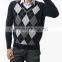 Intarsia Knitting Cashmere Sweater Design for Man