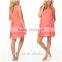 Latest Gorgeous Sleeveless Basic Coral Chiffon Maternity Dress for Women