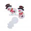 Wood Sewing Buttons Scrapbooking 2 Holes Christmas Snowman White & Red Hat Pattern