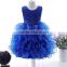 Wholesale new model beaded organza sleeveless ball gown baby party wear dress