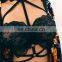See-Through Unpadded Mesh Lined Strappy Harness Bralette Bra Crop Top Bustier