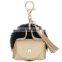 pom pom tassel mini pu bag keychain