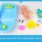 Shantou factory 8pcs bathtub set tub town bath toy with big baby doll