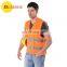 Orange road reflecitve vest high visibility safety vest