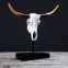 Nordic retro creative resin imitation animal head home decoration products resin cow skull crafts display