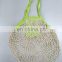 Handmade reusable cotton knit string beach bag