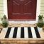 Woven Washable Outdoor Rugs for Farmhouse Layered Door Mats Stripe Carpet