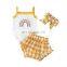 Newborn Baby Girls Clothes Rainbow Romper Top Jumpsuit Shorts Pants Headband 3pcs Outfits Set