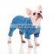 New designer style cotton four-legged fit warm pet dog pajamas winter