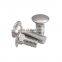 stainless steel carriage bolt m5 m8 m20 15mm 30mm Round head square neck bolt