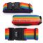 2016 Hot Sale Rainbow Color Luggage Belt with Digital Combination Lock