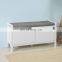 White Shoe Bench Shoe Rack Shoe Cabinet Hallway Storage Bench With Seat Cushion