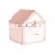 Pink house shaped large gift packaging box with logo for girls baby storage cardboard empty  jewelry boxes