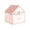 Unique foldable house shape light up gift box for Christmas day present with drawer