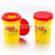 Hospital yellow red plastic 0.7L-23L disposable medical biohazard waste safety container  Box of Syringe Needle