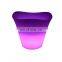 Cheap waterproof plastic large RGB LED glowing illuminated wine bucket/ice bucket/wine coolers