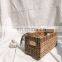 Handmade Water Hyacinth Storage Basket Wicker Rectangle Basket, Straw Box Hamper