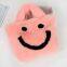 020Wholesale fashion faux fur bags Smile face tote bags Plush bags large space