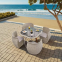 Outdoor Garden Set Rattan Luxury Dining Table Set