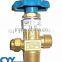 Refrigerant gas cylinder valve