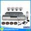 China cheapest metal cover 4channel dvr kit 800tvl dome cameras 20m IR range 24pcs LED 4CH DVR H.264 compression
