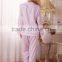 autumn women cotton pajama sets pink and white color stripped European and American style brief top quality pyjamas