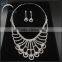 Women Rhinestone Necklace Earring Set Rhinestone Wedding Jewelry Set