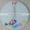 wholesale glass decorative wall clock design, fashion colorful wall mounted clock