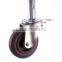 Swivel/Swivel Brake Solid Stem Castor Fitted with Rubber Wheel, PP Hub