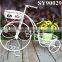 Indoor and outdoor white bicycle design iron flower stand                        
                                                Quality Choice